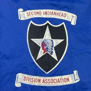 1960s Hand Painted Second Indianhead Infantry Division Association Windbreaker